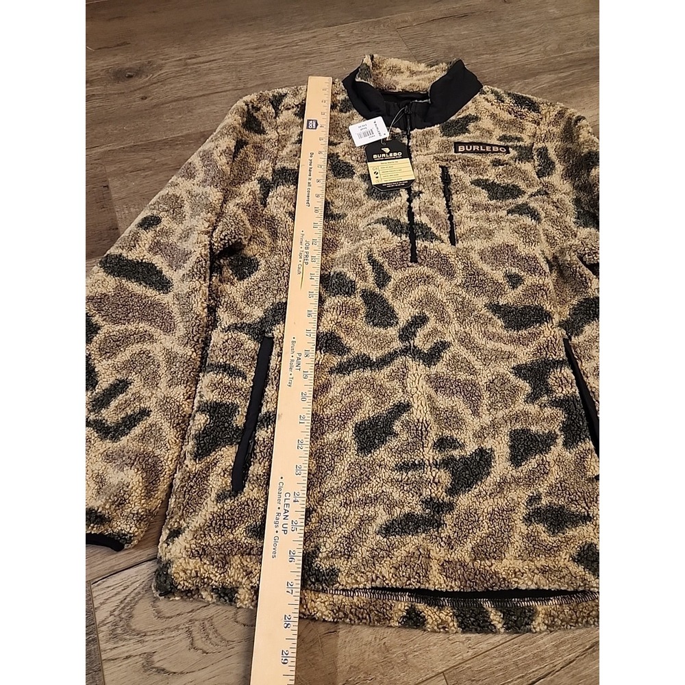 NEW BURLEBO Rocky Mountain Quarter Zip Jacket Men's‎ Size Small Camo - Picture 3 of 4